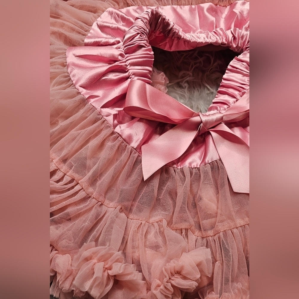 Baby Girl First Birthday Outfit Vintage Pettiskirt chunky necklace - Picture 11 of 12